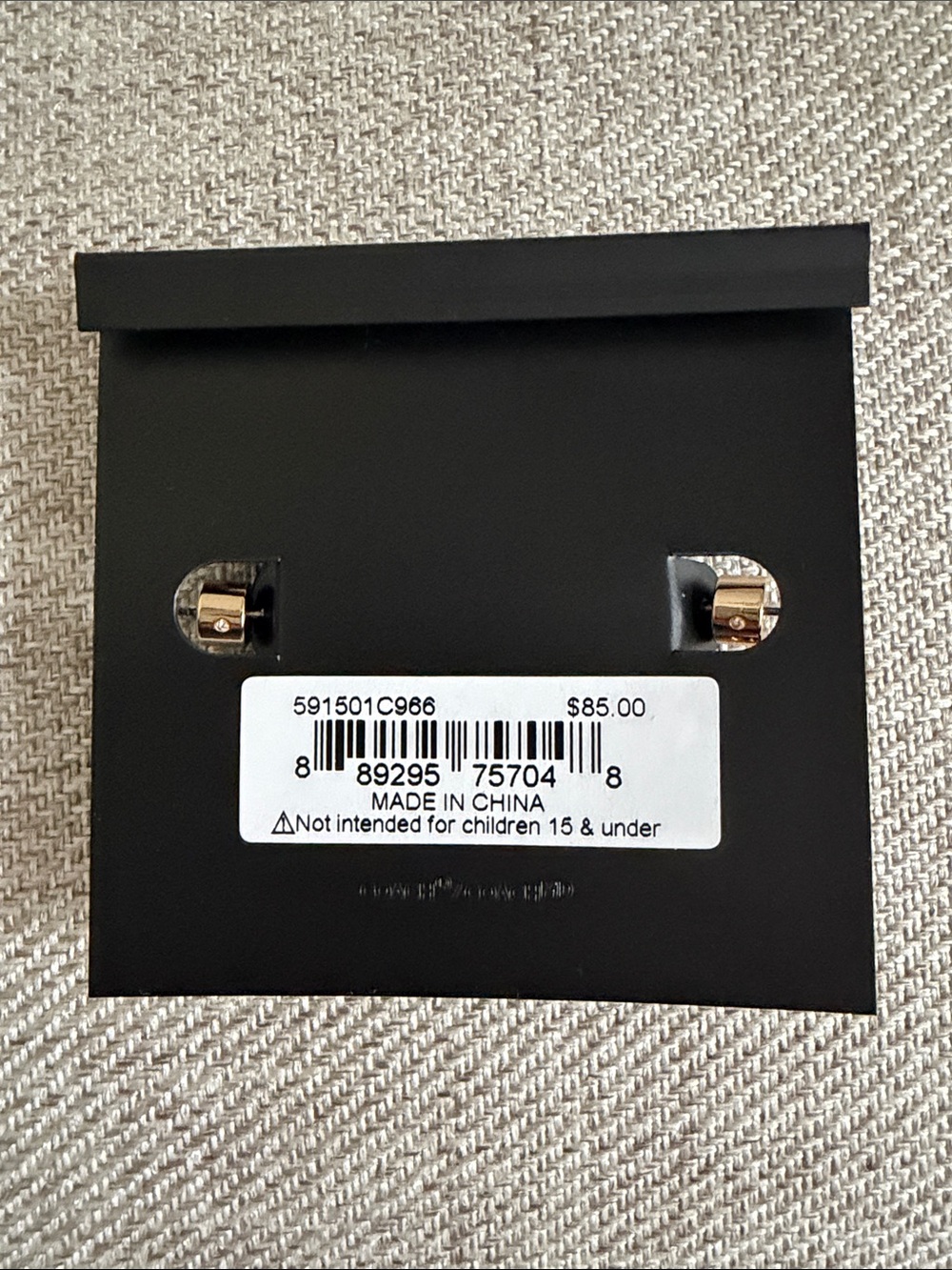 NWT COACH Signature Enamel Hoop Earrings C9362 — Gold/Pink Multicolor - Picture 3 of 4